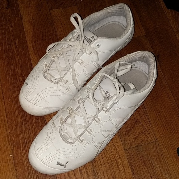 white puma cheer shoes